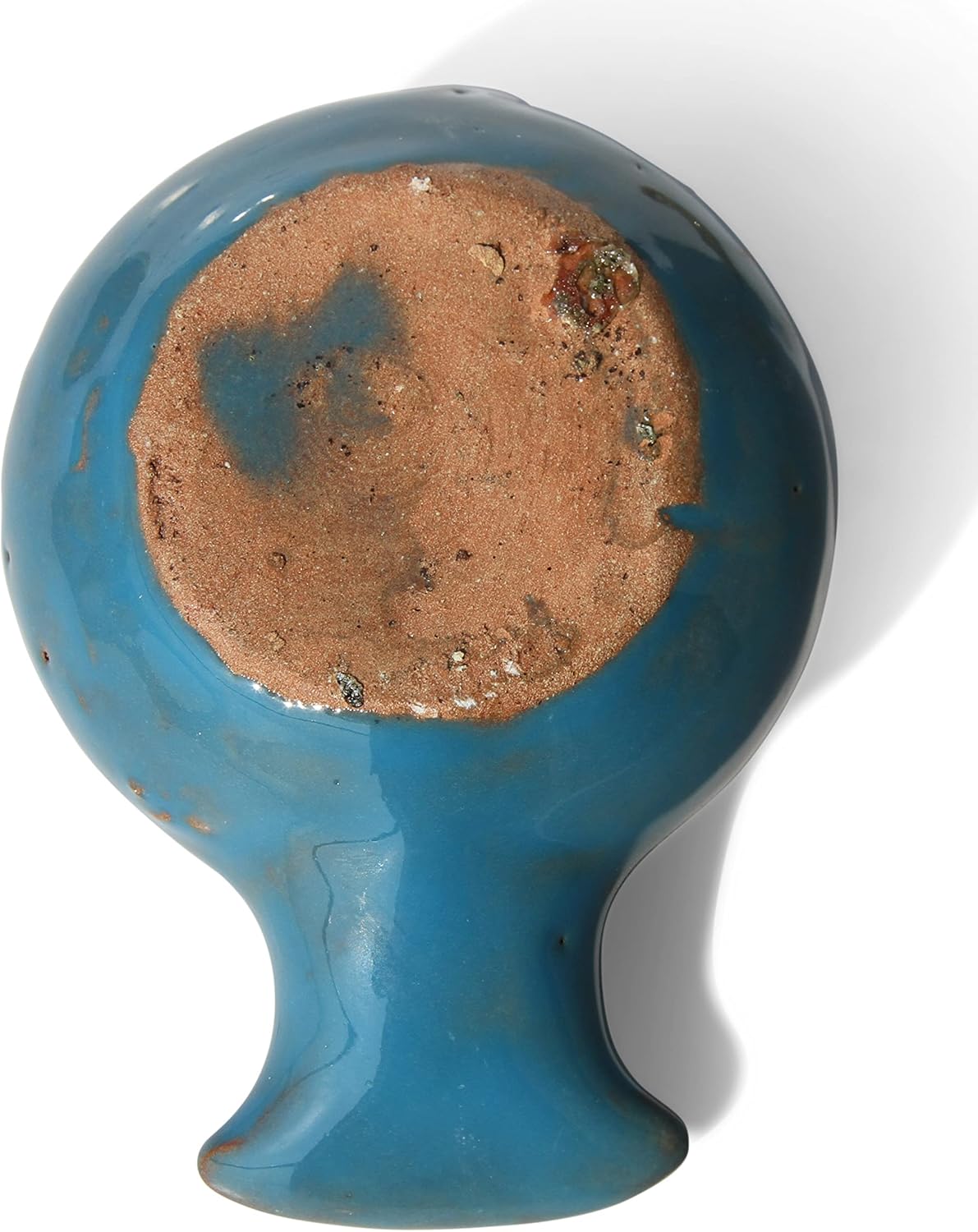 Herodian Glazed Oil Lamp Blue Handmade Hanukkah Judaica Gift