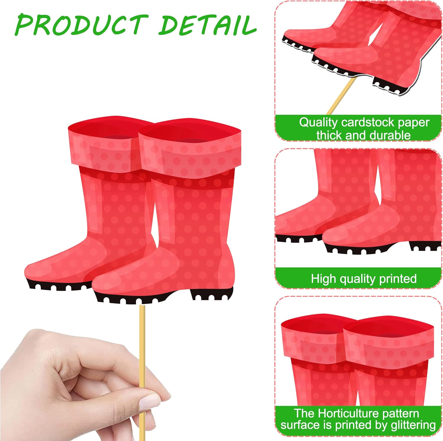 21Pcs Garden Tool Centerpiece Sticks for Birthday Party Decorations