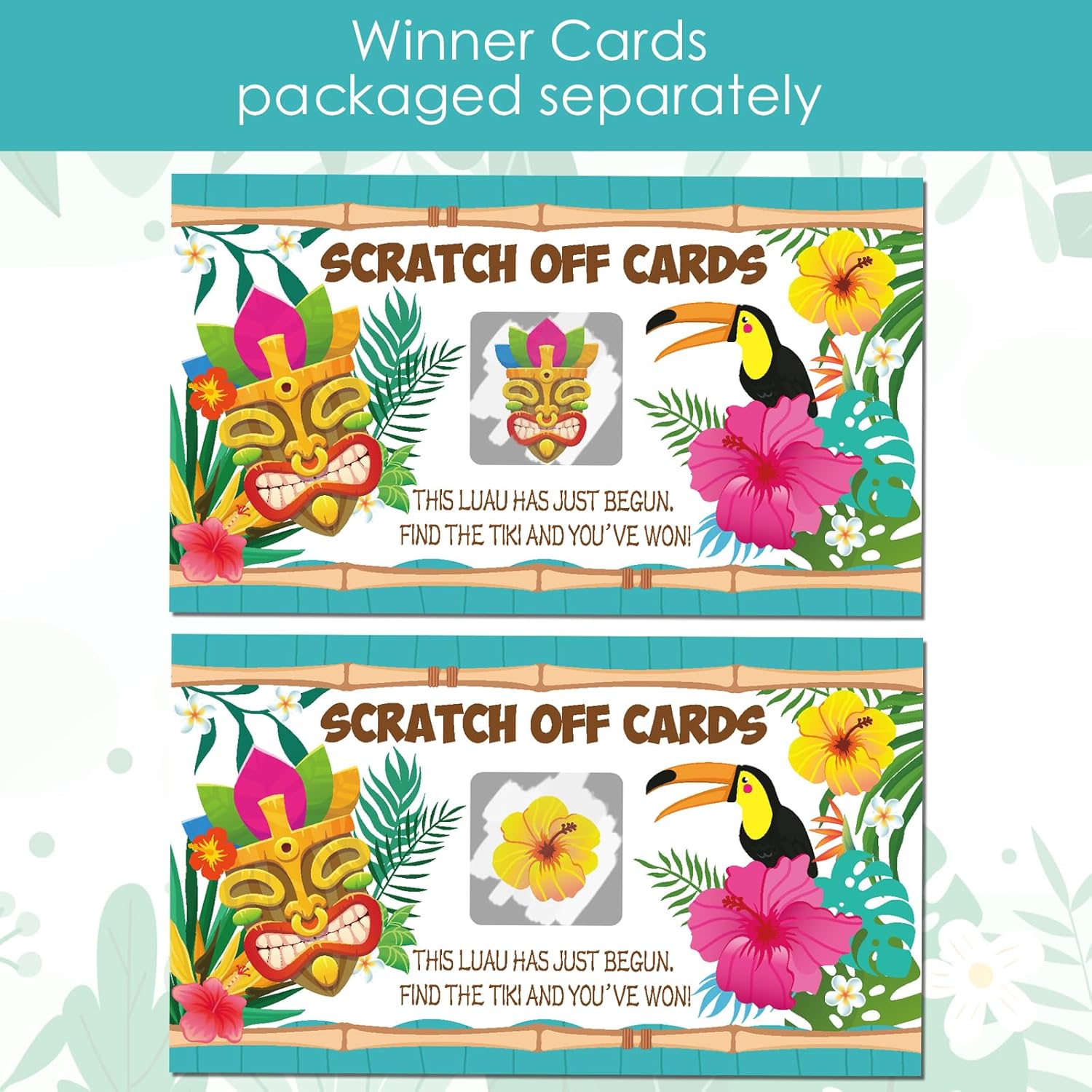 Dunzoom 89 Pcs Summer Scratch Off Game Cards for Luau Party