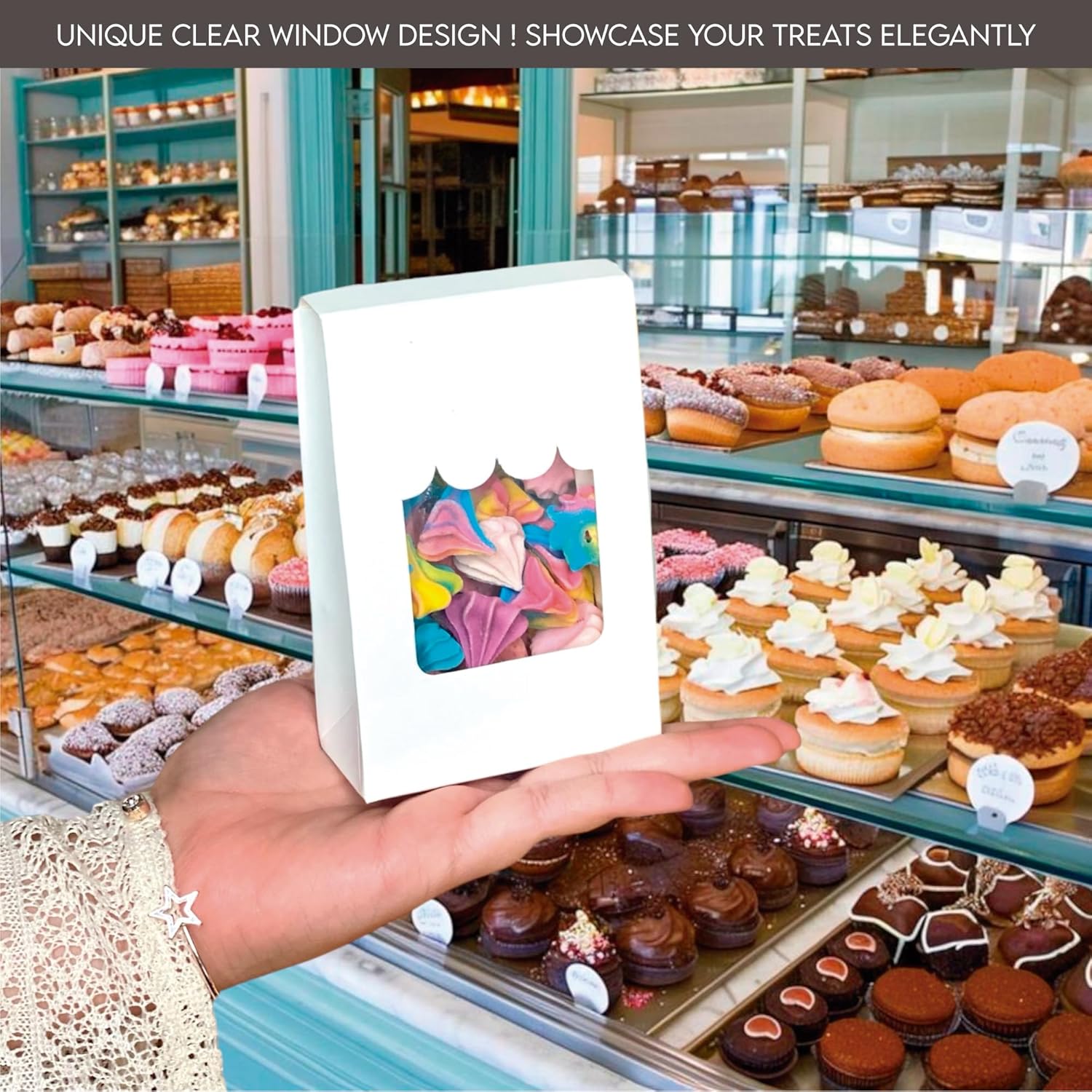 VASSAPACK 36 Pcs Party Favor Boxes with Clear Window
