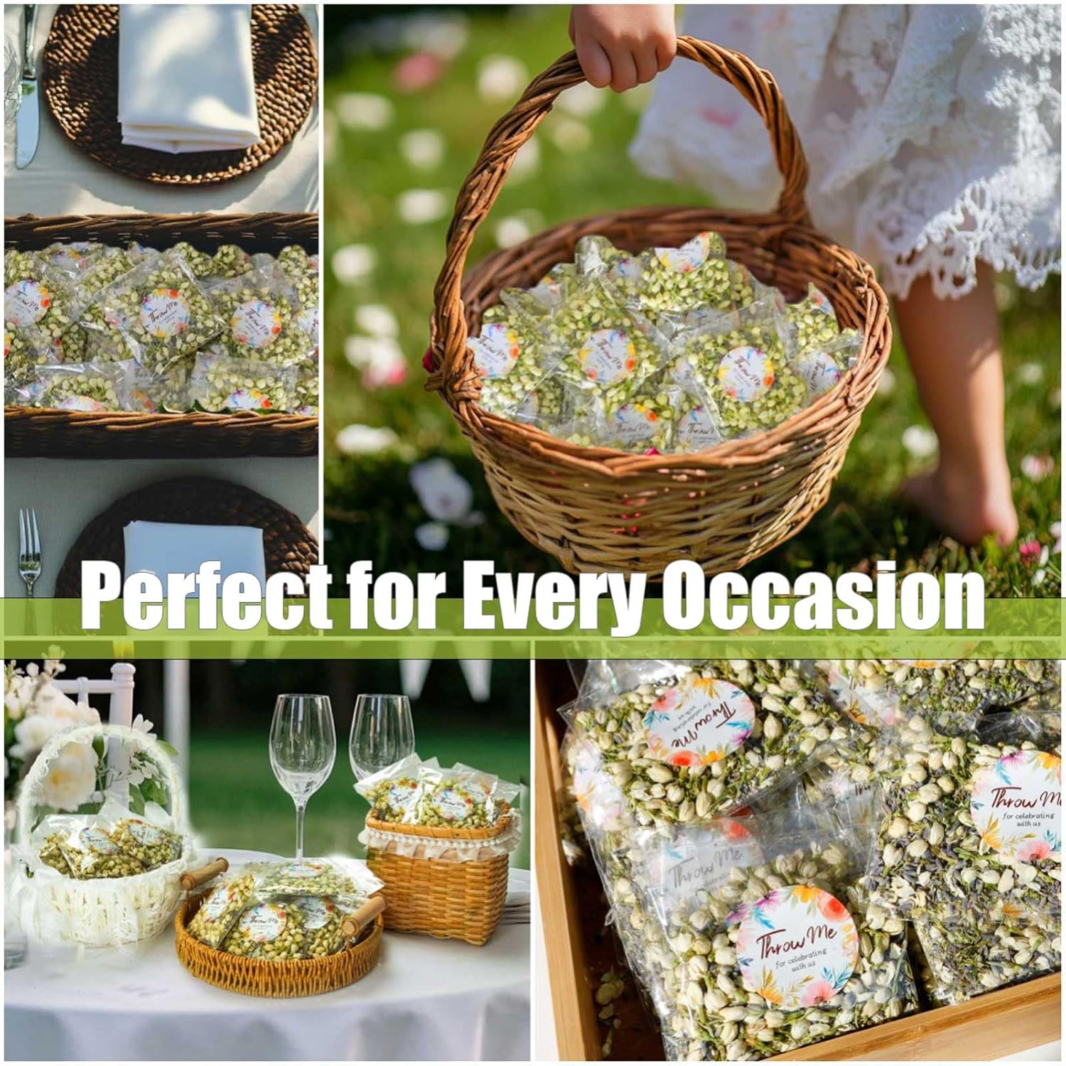 Oning 50 Pack Biodegradable Flower Petals Confetti