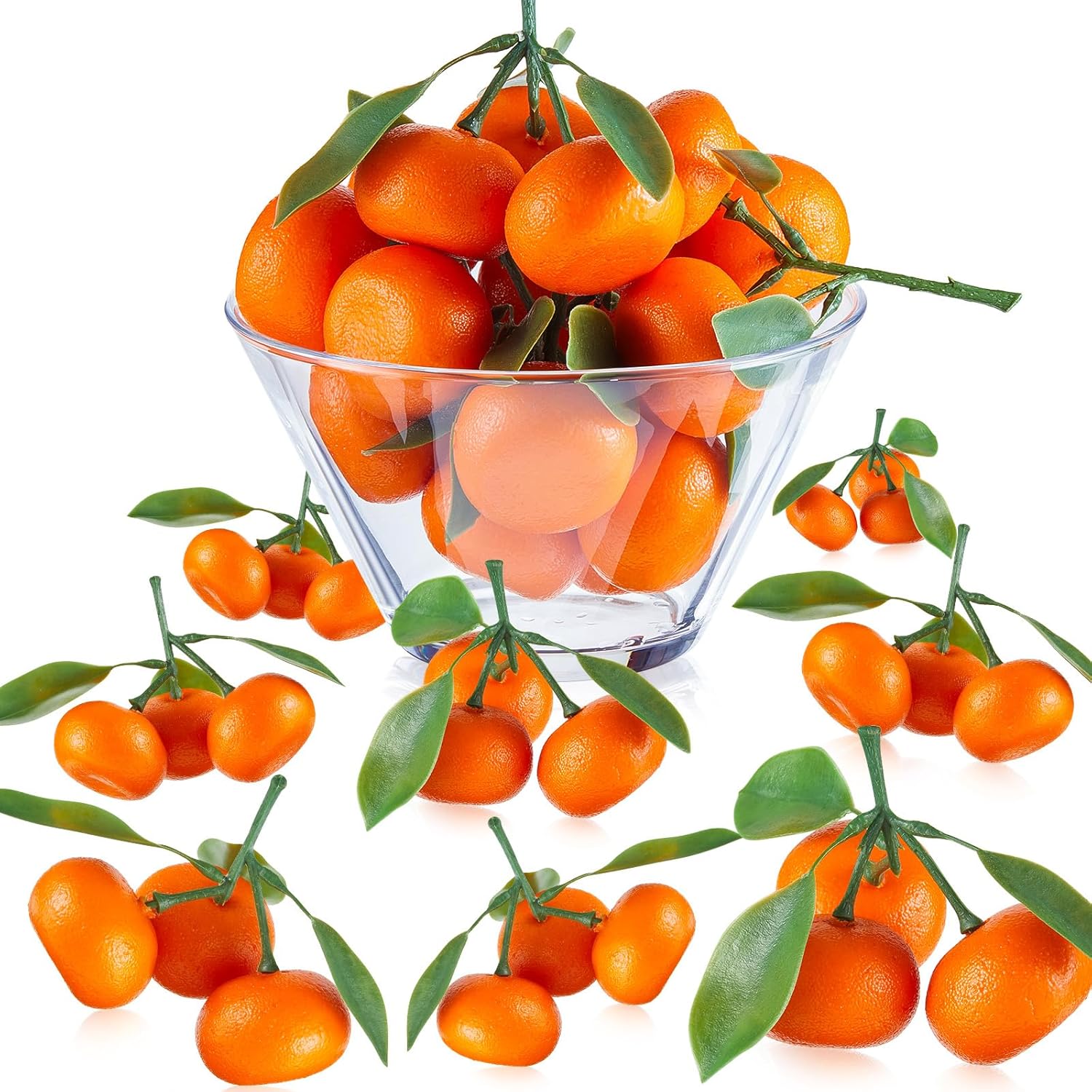 WILLBOND Artificial Mini Orange Decor Set of 30