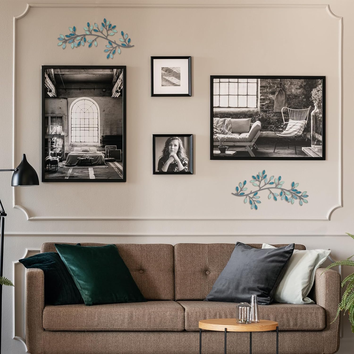 Hotop 2 Piece Metal Tree Leaf Wall Decor