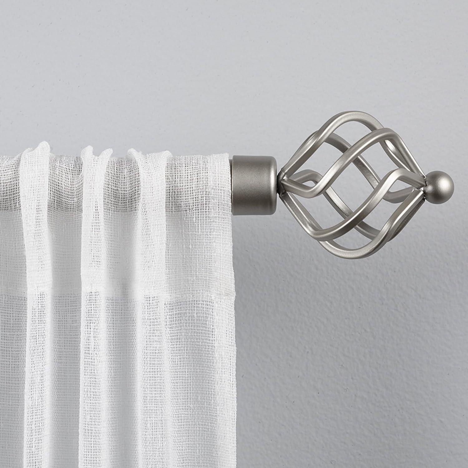 EXCLUSIVE HOME Torch 1 Curtain Rod and Finial Set