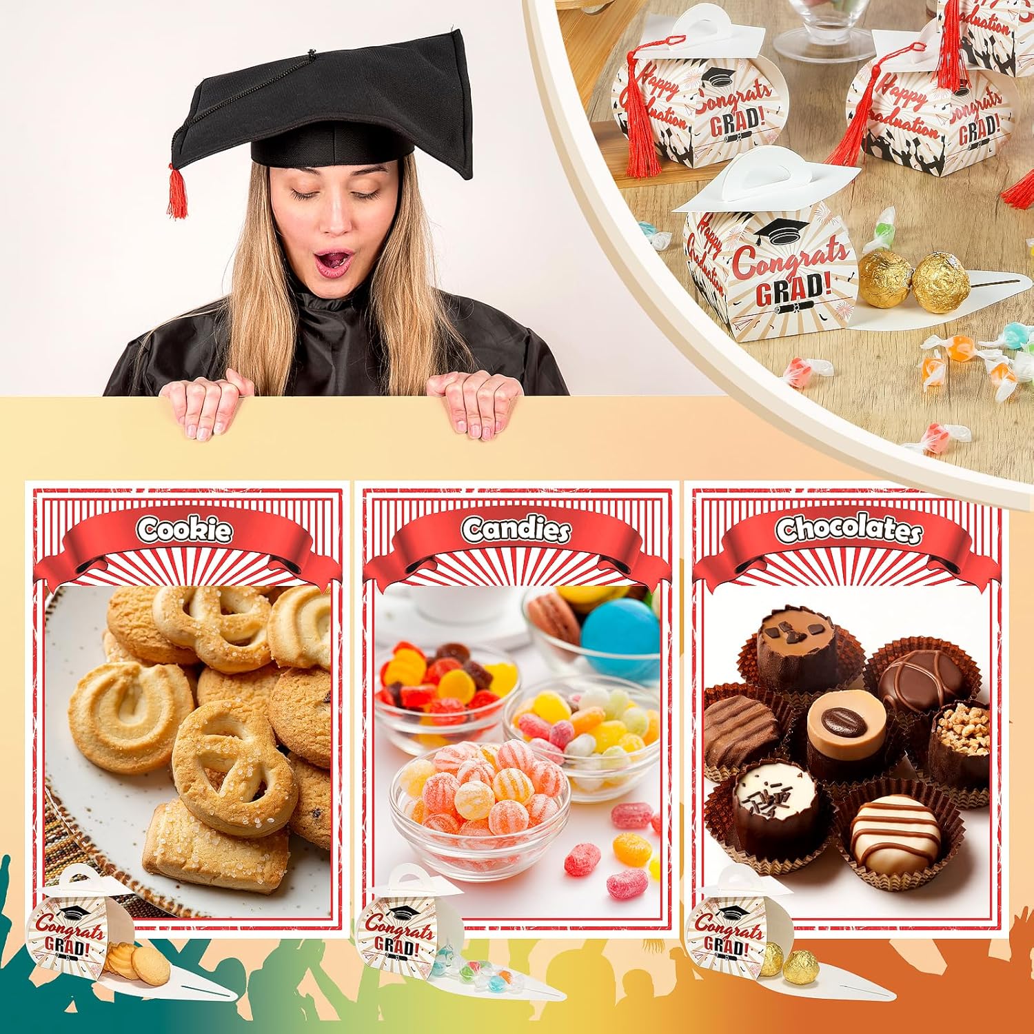 KPOSIYA Graduation Cap Candy Boxes 32 pcs