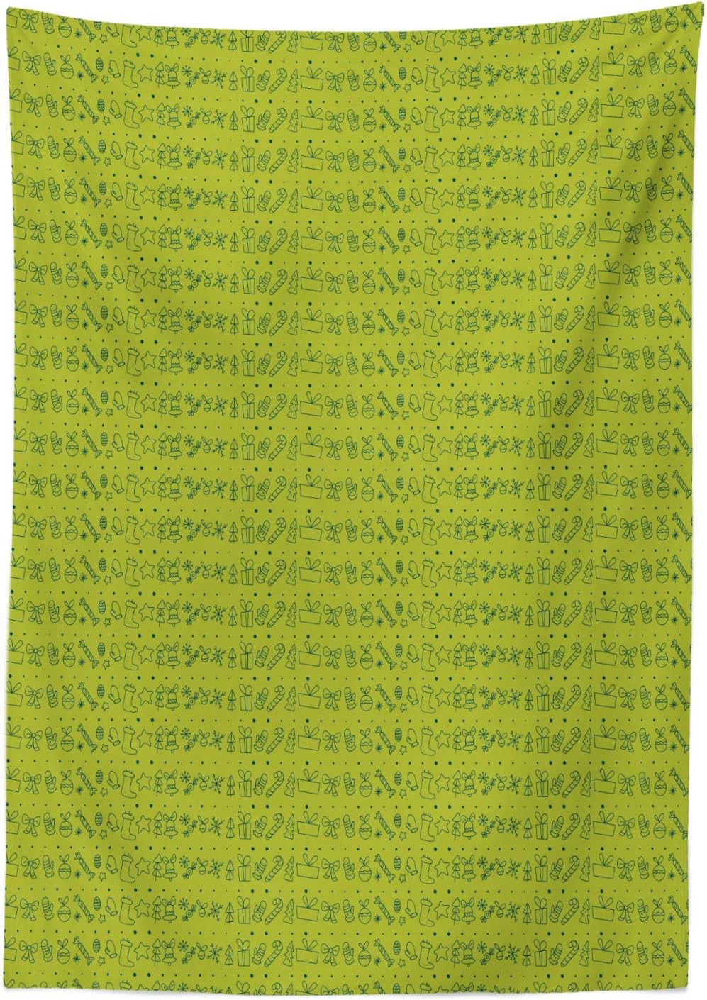 Ambesonne Christmas Tablecloth 58x84 Inches Snow Themed