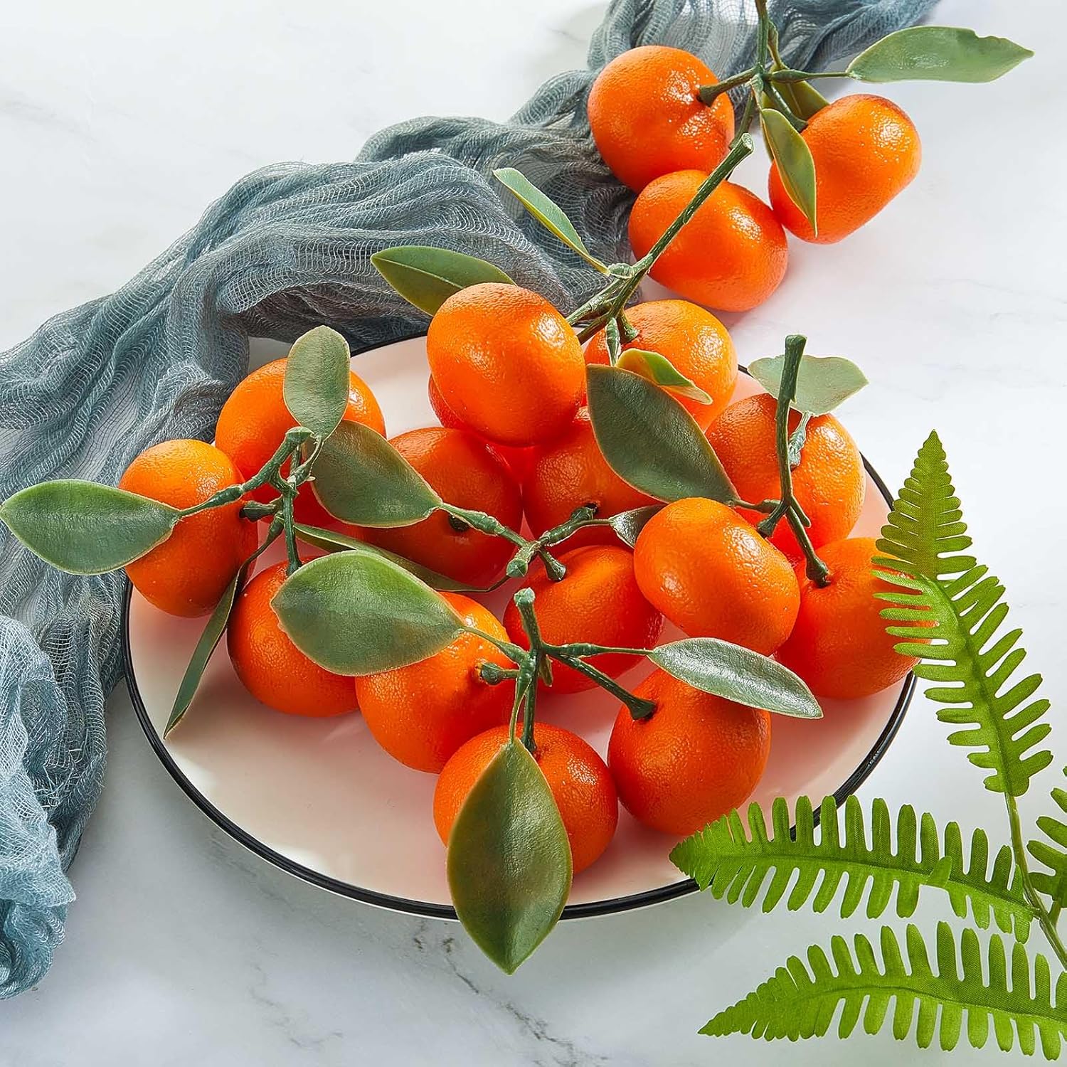 WILLBOND Artificial Mini Orange Decor Set of 30