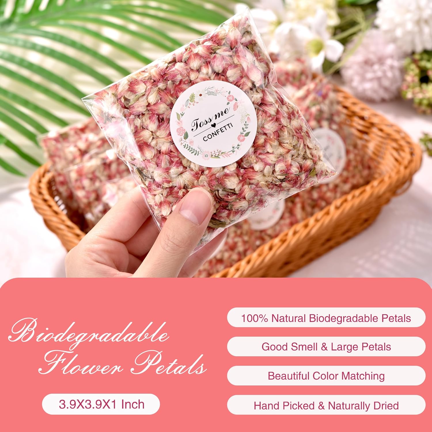 20 Pack Biodegradable Confetti Petals for Wedding