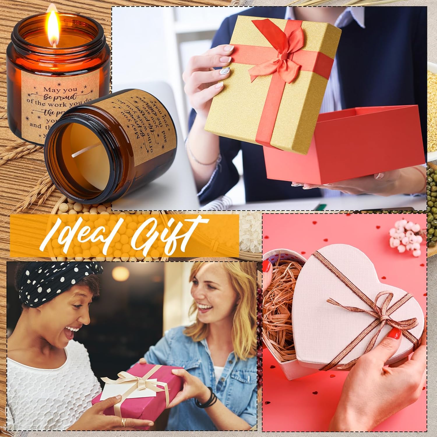 MTLEE 24 Pcs Thank You Jar Candles 35 oz