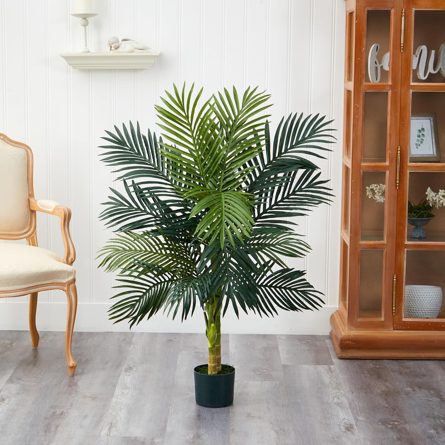 Nearly Natural 4ft Golden Cane Palm Artificial Tree 1