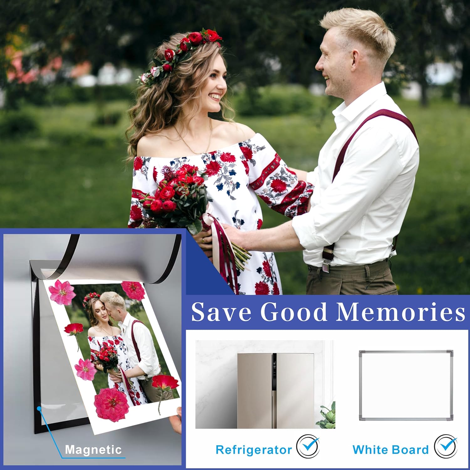 Mivanka Magnetic Photo Frames with Vacuum Seal Bags 5PCS