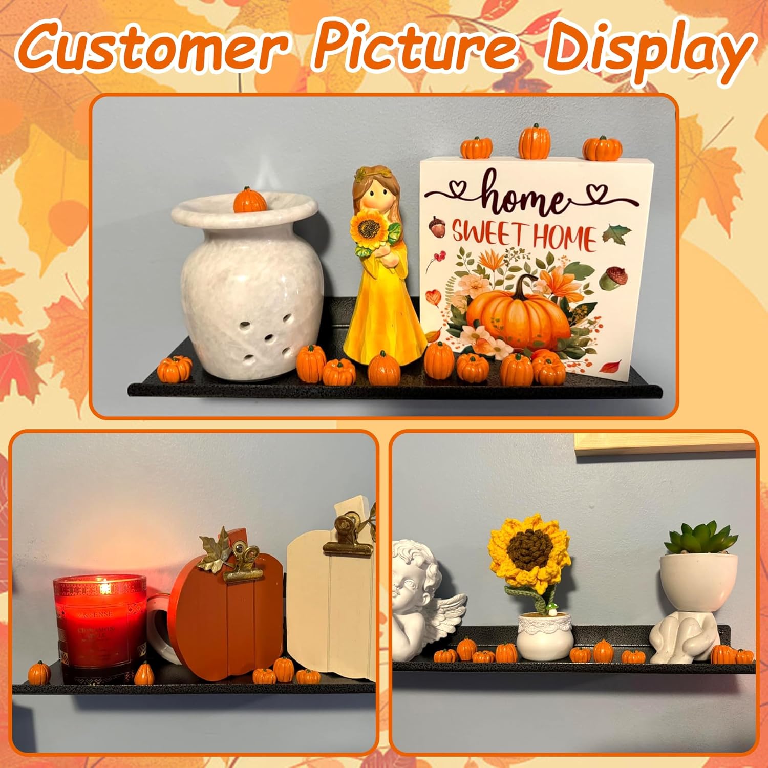Winemana Mini Pumpkins Fall Decorations 80 Pack