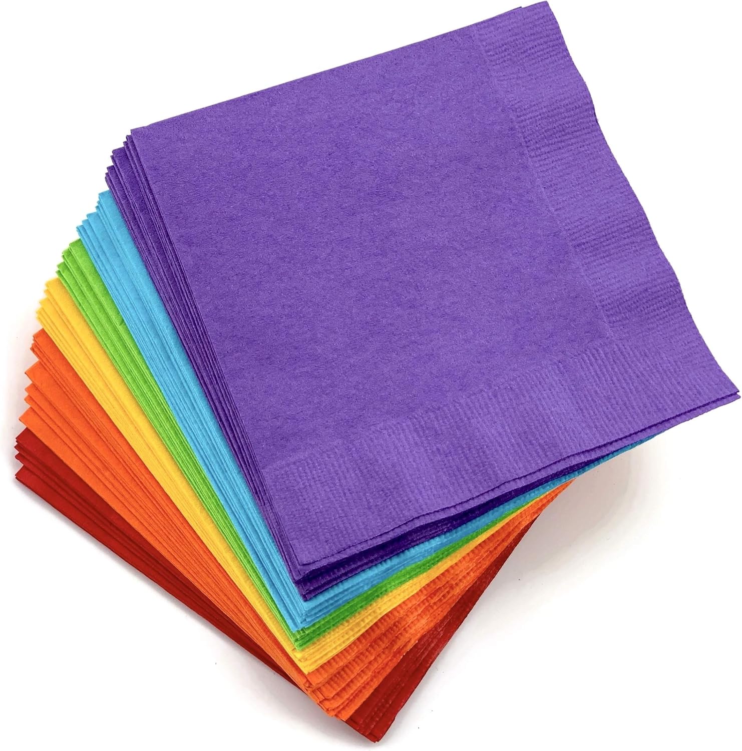 Rainbow Birthday Party Beverage Napkins 50 Pack