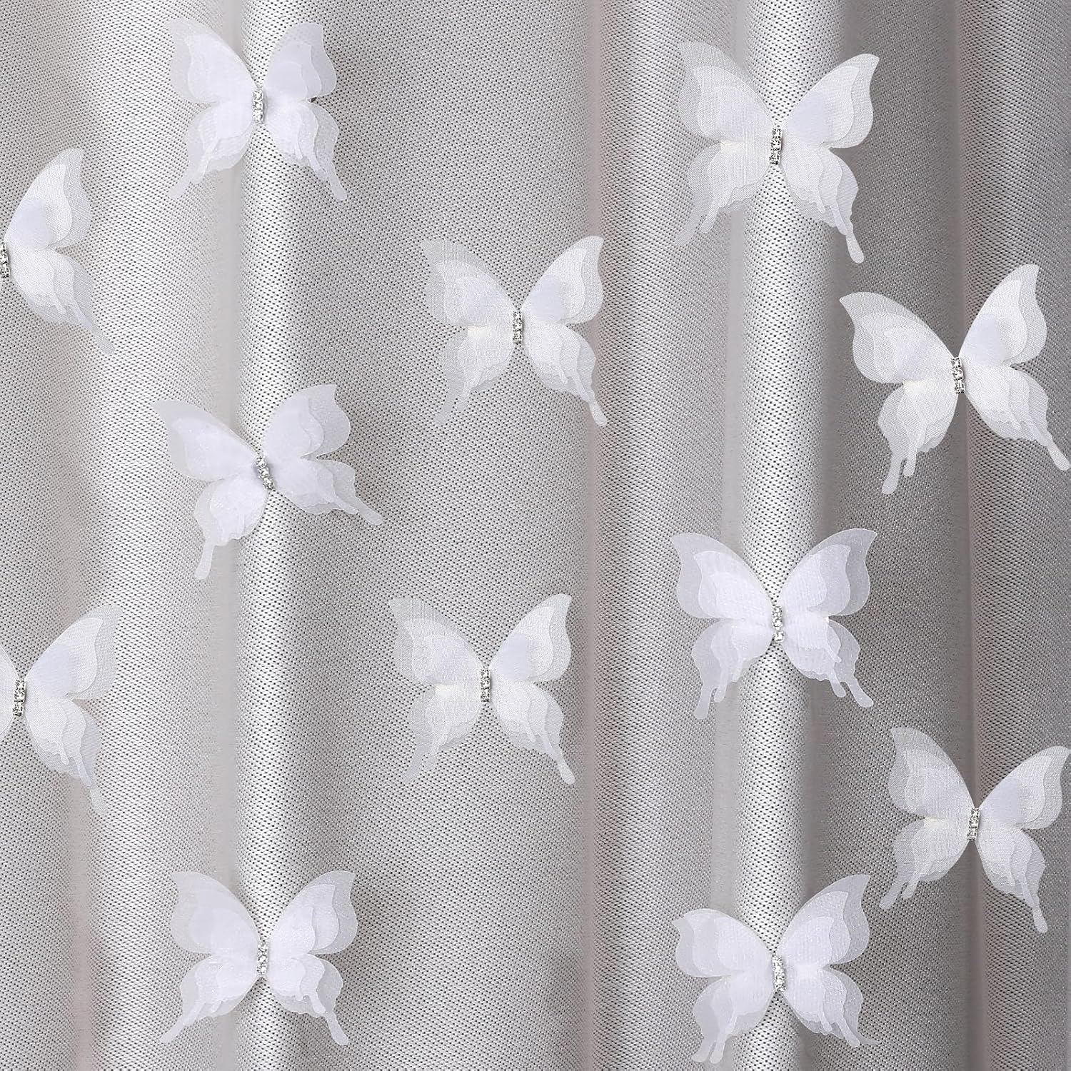 SUQ I OME 12PCS White Butterfly Curtain Decorations