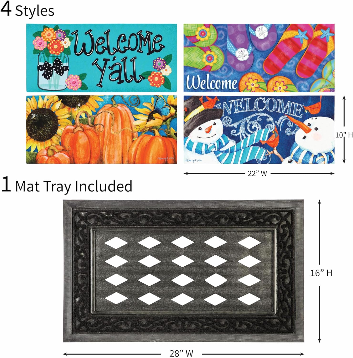 Evergreen Flag Sassafras Bundle - 5 Seasonal Doormats Set