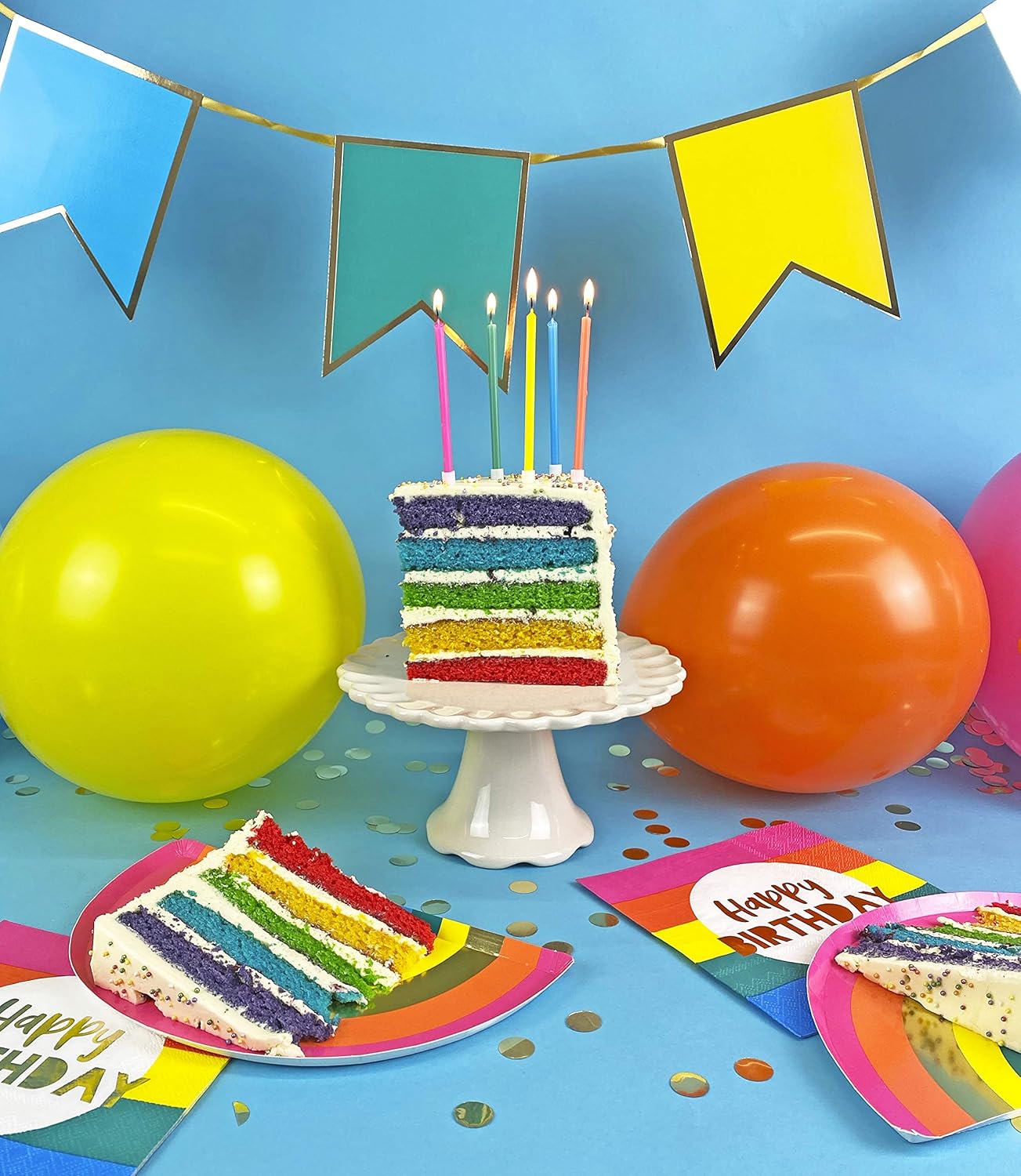Talking Tables Rainbow Shaped Napkins Pack of 16 Gold
