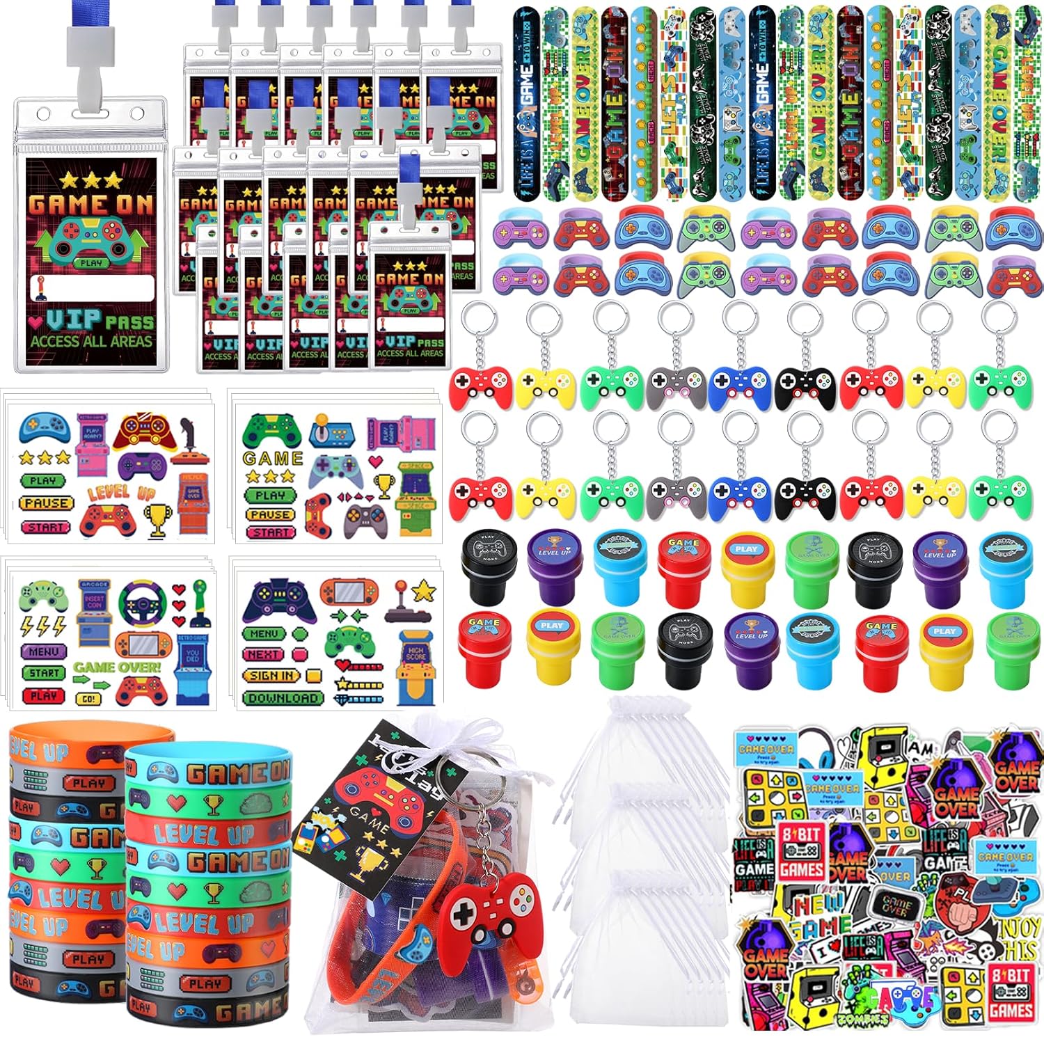 212 Pcs Gamer Party Favors Multi-Item Gift Pack