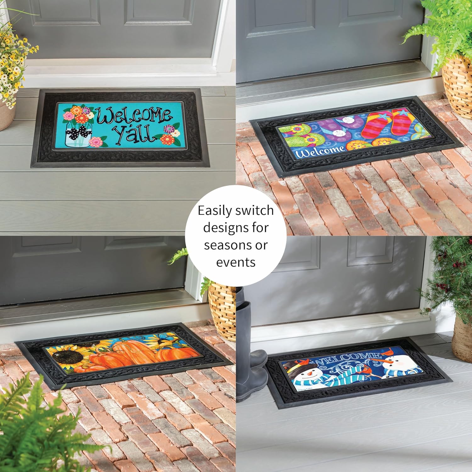 Evergreen Flag Sassafras Bundle - 5 Seasonal Doormats Set