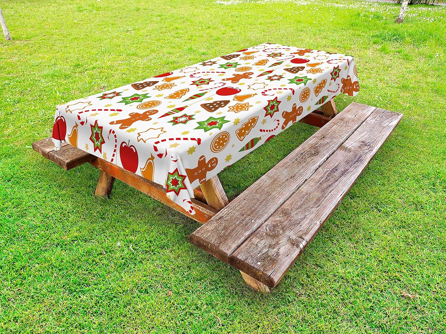 Ambesonne Christmas Tablecloth 58x84 Multicolor